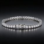 Hot selling tennis bracelet, high sparkling white zircon bracelet, silver jewelry, high-end feel, light luxury jewelry accessories