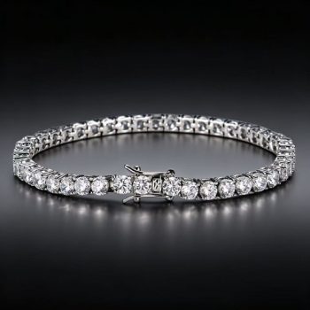 Hot selling tennis bracelet, high sparkling white zircon bracelet, silver jewelry, high-end feel, light luxury jewelry accessories
