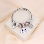 Panja Stylized Bracelet Adjustable Open Design Simple Minimalist Cute Stainless Steel Bangle for Women