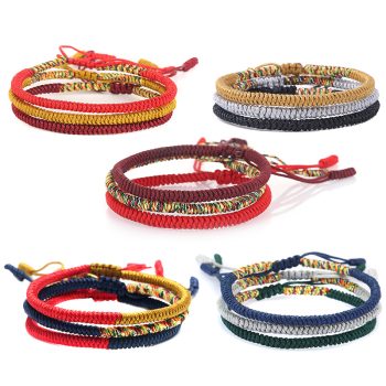 Handmade Braided Knot Bracelet Red String Literary Style Bracelet Ethnic Wind Red String