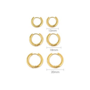 Stainless steel circle earrings