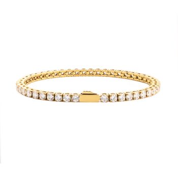 3-5MM Tennis Chain Hip-Hop Stainless Steel Zircon Bracelet