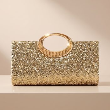Small Square Bag with Metal Ring Handle
