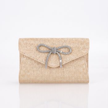 Fashion Glitter Bow Dinner Bag | Elegant Envelope Clutch with Diamond Chain